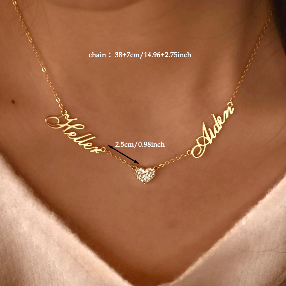 Custom Two Name Necklace For W - đánh giá và giá Name Necklace Custom