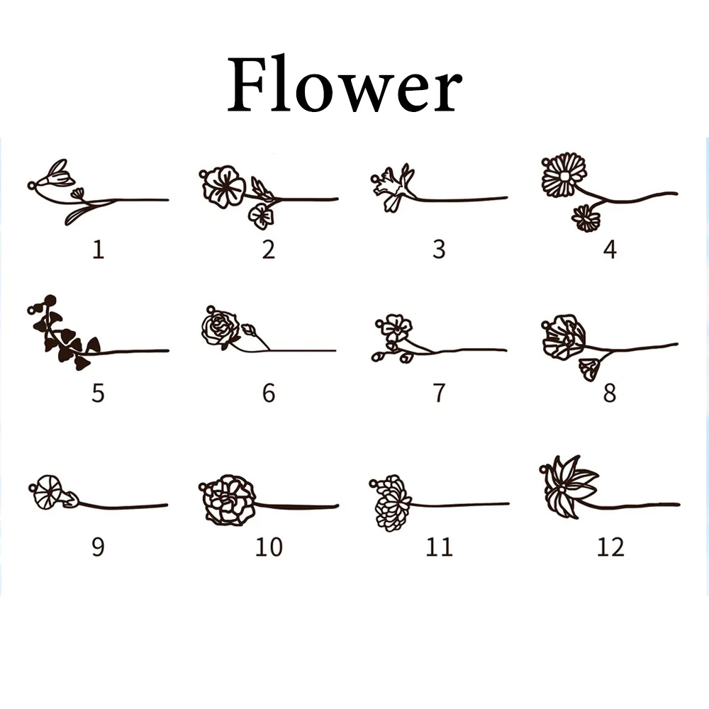 Haiyufly Personalized Custom N - đánh giá và giá Birth Flower Necklace