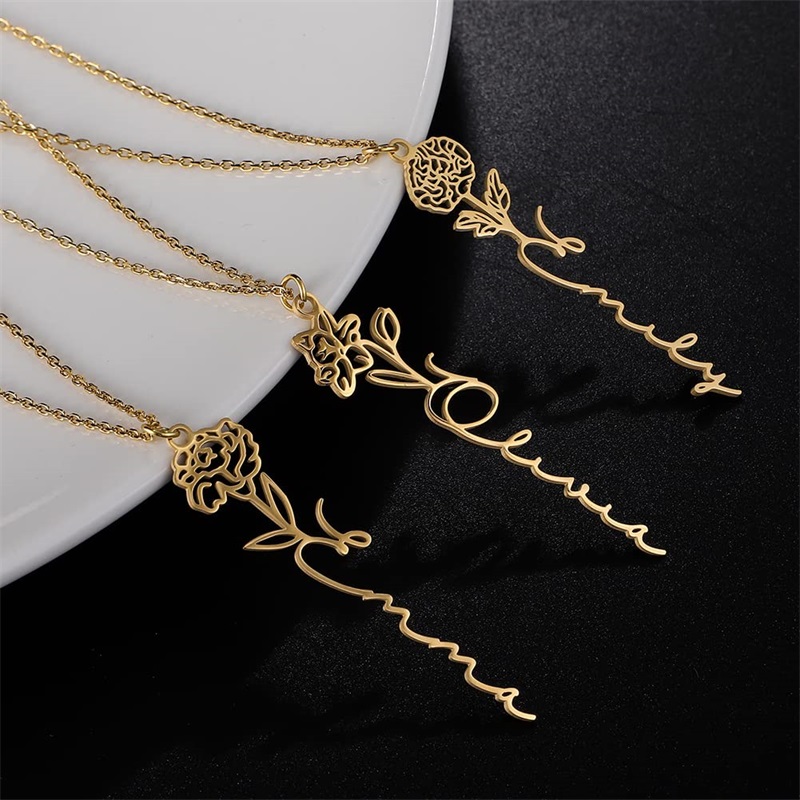 Personalized Birth Flower Name - đánh giá và giá Birth Flower Necklace